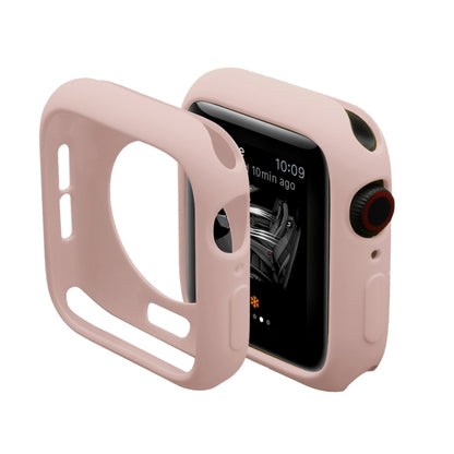 ENKAY Hat-Prince 2 in 1 TPU Semi-clad Protective Shell + 3D Full Screen PET Curved Heat Bending HD Screen Protector for Apple Watch Series 5 & 4 44mm(Pink) - Watch Cases by ENKAY | Online Shopping South Africa | PMC Jewellery | Buy Now Pay Later Mobicred