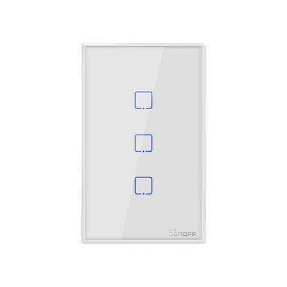 Sonoff T2 Touch 120mm Tempered Glass Panel Wall Switch Smart Home Light Touch Switch, Compatible with Alexa and Google Home, AC 100V-240V, US Plug - Smart Switch by PMC Jewellery | Online Shopping South Africa | PMC Jewellery