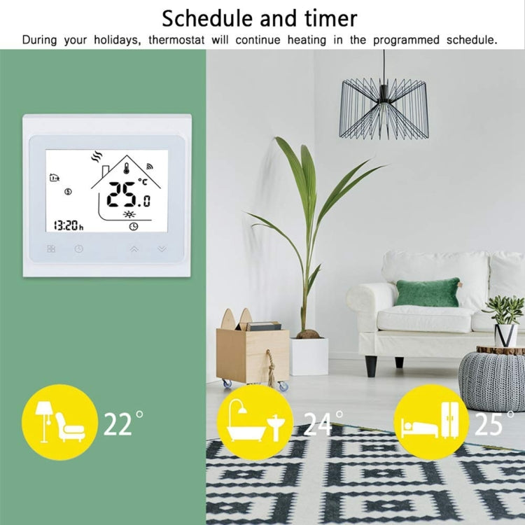 BHT-002GBLW 16A Load Electronic Heating Type LCD Digital Heating Room Thermostat with Sensor & Time Display, WiFi Control(Black) - free shipping - PMC TechLife - Order now!
