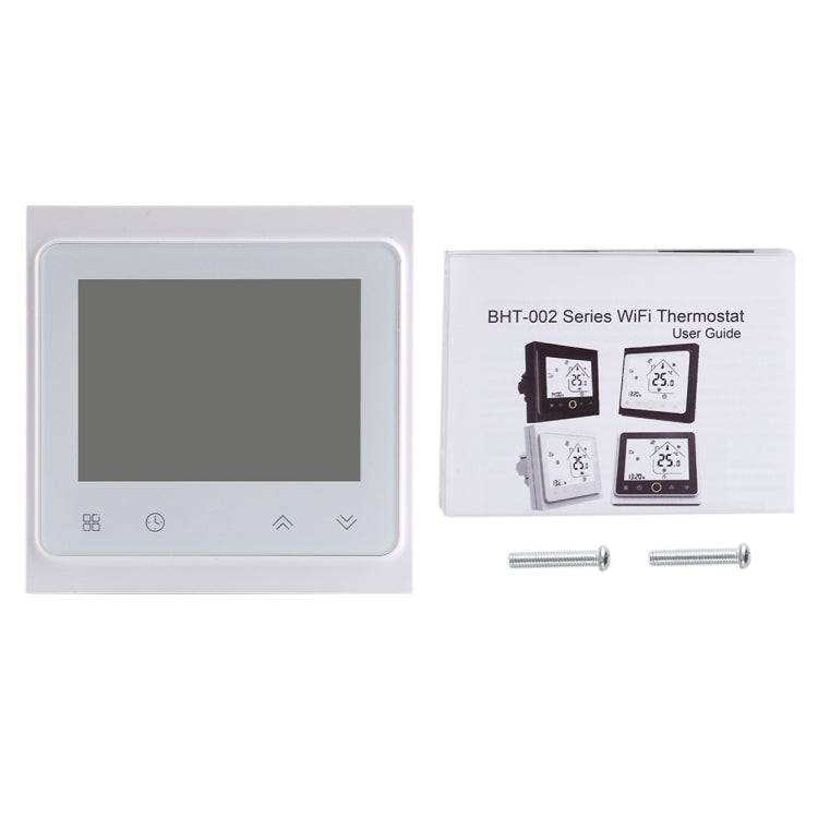 BHT-002GCLW 3A Load Water / Gas Boiler Type LCD Digital Heating Room Thermostat with Time Display, WiFi Control(White) - Indoor Thermometer by PMC Jewellery | Online Shopping South Africa | PMC Jewellery