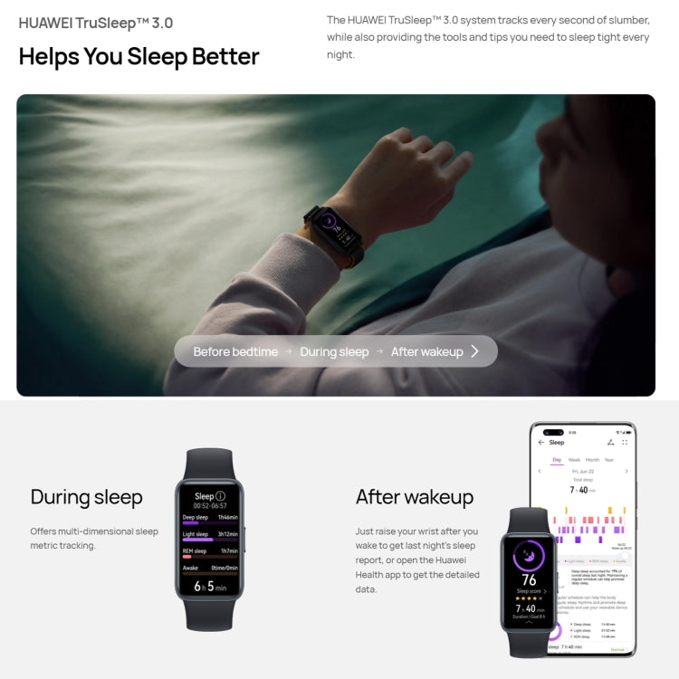 HUAWEI Band 8 Standard 1.47 inch AMOLED Smart Watch, Support Heart Rate / Blood Pressure / Blood Oxygen / Sleep Monitoring(Black) - Wearable Devices by Huawei | Online Shopping South Africa | PMC Jewellery