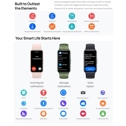 HUAWEI Band 8 Standard 1.47 inch AMOLED Smart Watch, Support Heart Rate / Blood Pressure / Blood Oxygen / Sleep Monitoring(Pink) - Wearable Devices by Huawei | Online Shopping South Africa | PMC Jewellery