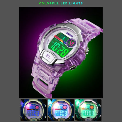 SKMEI 1450 Women Transparent Digital Watch 50m Waterproof Sports Watch with LED Light(Black) - Sport Watches by SKMEI | Online Shopping South Africa | PMC Jewellery | Buy Now Pay Later Mobicred