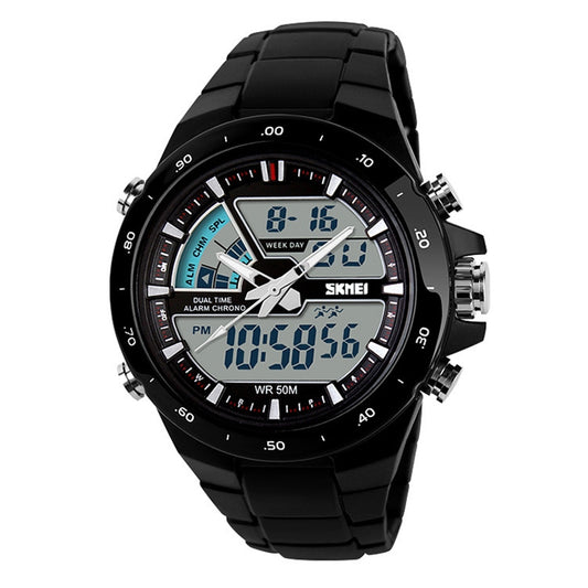 SKMEI 1016 Multifunctional Men Outdoor Sports Noctilucent Waterproof Double Digital Watch (Black) - Sport Watches by SKMEI | Online Shopping South Africa | PMC Jewellery | Buy Now Pay Later Mobicred