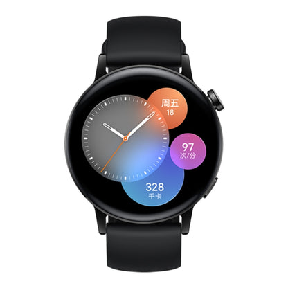 HUAWEI WATCH GT 3 Smart Watch 42mm Rubber Wristband, 1.32 inch AMOLED Screen, Support Heart Rate Monitoring / GPS / 7-days Battery Life / NFC(Black) - Wearable Devices by Huawei | Online Shopping South Africa | PMC Jewellery | Buy Now Pay Later Mobicred