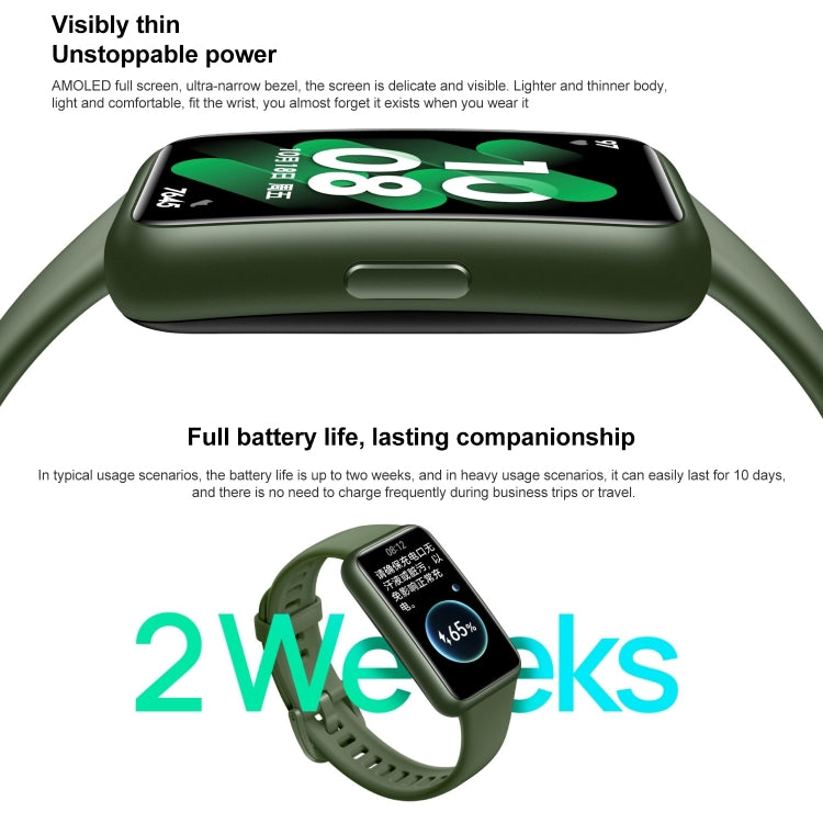 Original HUAWEI Band 7 NFC Edition, 1.47 inch AMOLED Screen Smart Watch, Support Blood Oxygen Monitoring / 14-days Battery Life(Green) - Wearable Devices by Huawei | Online Shopping South Africa | PMC Jewellery | Buy Now Pay Later Mobicred