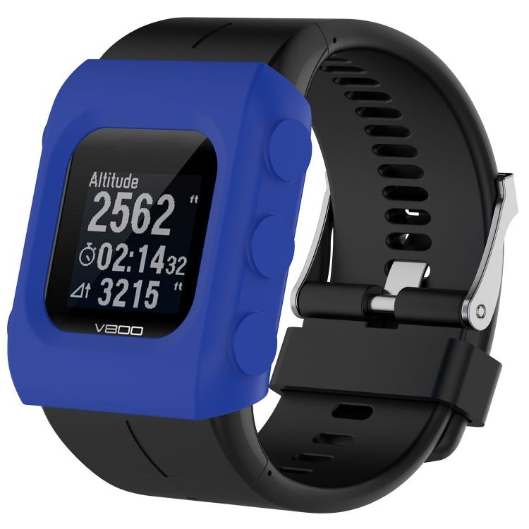 Solid Color Silicone Watch Protective Case for POLAR V800(Blue) - free shipping - PMC TechLife - Order now!