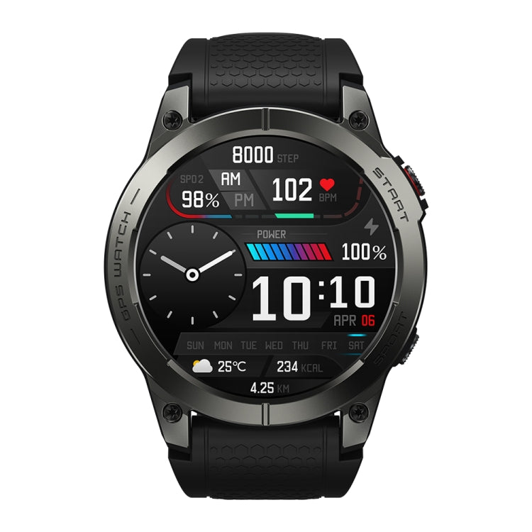 Zeblaze Stratos 3 1.43 inch AMOLED Screen IP68 Waterproof Smart Watch, Support Bluetooth Call / GPS (Black) - Smart Watches by Zeblaze | Online Shopping South Africa | PMC Jewellery | Buy Now Pay Later Mobicred