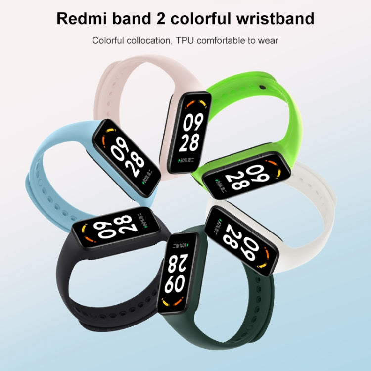 Original For Xiaomi Redmi Band 2 TPU Colorful Watch Band (Pink) - Watch Bands by Xiaomi | Online Shopping South Africa | PMC Jewellery