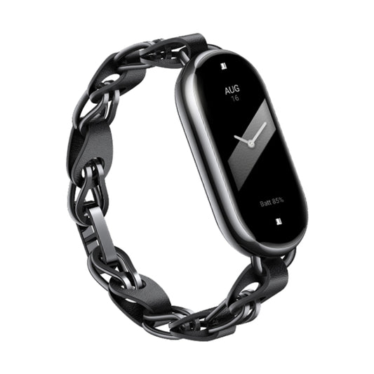 Original For Xiaomi Mi Band 8 Fashion Stainless Steel Bracelet (Black) - Watch Bands by Xiaomi | Online Shopping South Africa | PMC Jewellery | Buy Now Pay Later Mobicred