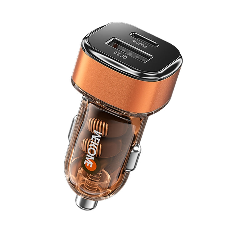 WK WP-C45 Vanguard Series Mecha Transparent USB+Type-C Fast Car Charger (Orange) - Car Charger by WK | Online Shopping South Africa | PMC Jewellery