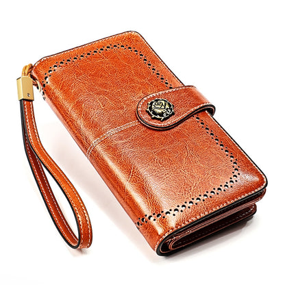 3556 Large Capacity Long Multi-function Anti-magnetic RFID Wallet Clutch for Ladies with Card Slots (Brown) - Antimagnetic RFID Package by PMC Jewellery | Online Shopping South Africa | PMC Jewellery | Buy Now Pay Later Mobicred