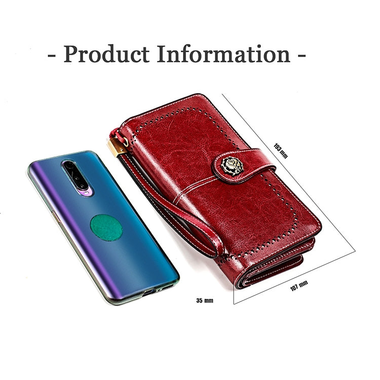 3556 Large Capacity Long Multi-function Anti-magnetic RFID Wallet Clutch for Ladies with Card Slots (Brown) - Antimagnetic RFID Package by PMC TechLife | Online Shopping South Africa | PMC TechLife | Buy Now Pay Later Mobicred