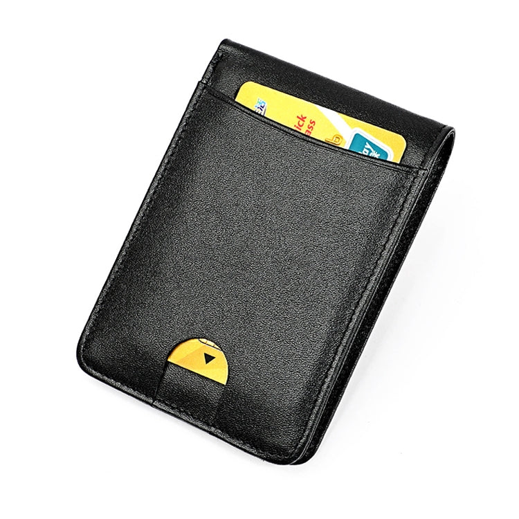 KB186 Antimagnetic RFID Mini Crazy Horse Texture Leather Billfold Card Wallet for Men and Women(Black) - Antimagnetic RFID Package by PMC Jewellery | Online Shopping South Africa | PMC Jewellery | Buy Now Pay Later Mobicred