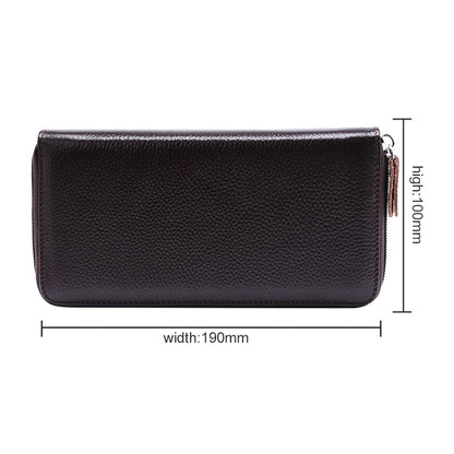 902 Antimagnetic RFID Litchi Texture Women Large Capacity Hand Wallet Purse Phone Bag with Card Slots(Coffee) - Antimagnetic RFID Package by PMC Jewellery | Online Shopping South Africa | PMC Jewellery | Buy Now Pay Later Mobicred