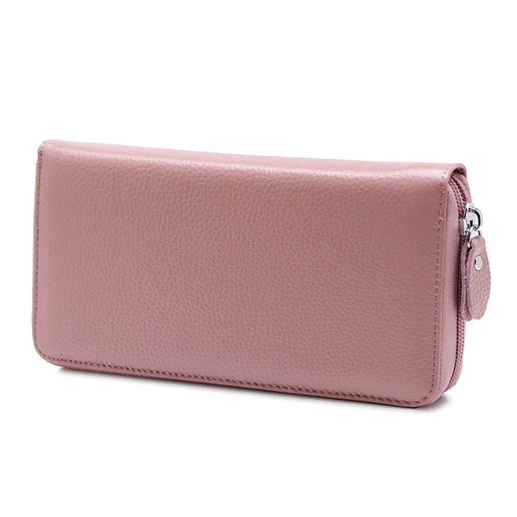 902 Antimagnetic RFID Litchi Texture Women Large Capacity Hand Wallet Purse Phone Bag with Card Slots(Light Pink) - Antimagnetic RFID Package by PMC Jewellery | Online Shopping South Africa | PMC Jewellery | Buy Now Pay Later Mobicred