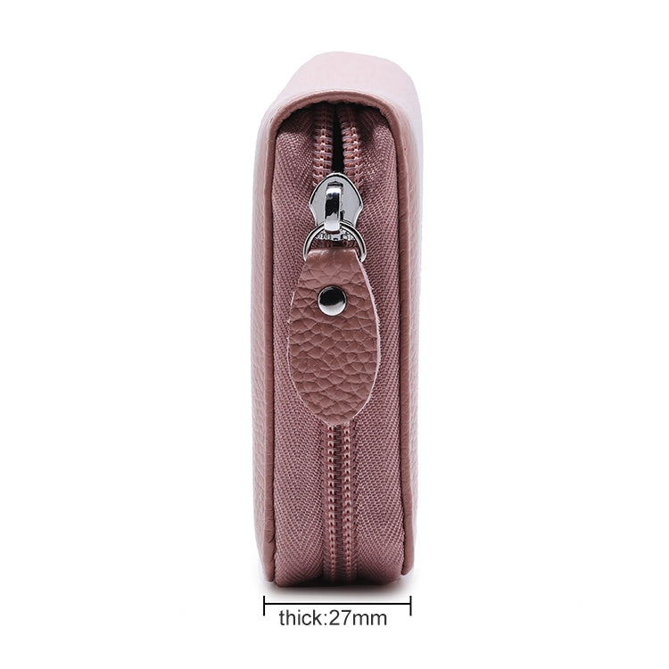 902 Antimagnetic RFID Litchi Texture Women Large Capacity Hand Wallet Purse Phone Bag with Card Slots(Light Pink) - Antimagnetic RFID Package by PMC Jewellery | Online Shopping South Africa | PMC Jewellery | Buy Now Pay Later Mobicred