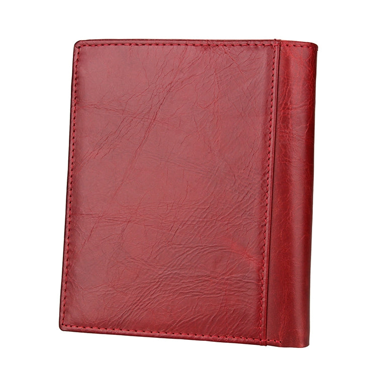 8235 Antimagnetic RFID Multi-function Crazy Horse Texture Leather Wallet Passport Bag(Red) - Antimagnetic RFID Package by PMC Jewellery | Online Shopping South Africa | PMC Jewellery | Buy Now Pay Later Mobicred