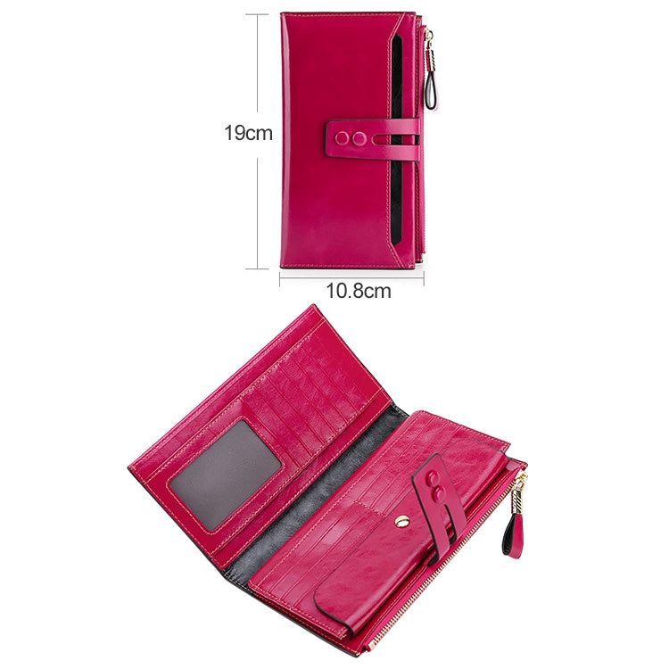 8239 Antimagnetic RFID Multi-function Leather Lady Wallet Large-capacity Purse with Detachable Card Holder(Blue) - Antimagnetic RFID Package by PMC TechLife | Online Shopping South Africa | PMC TechLife | Buy Now Pay Later Mobicred