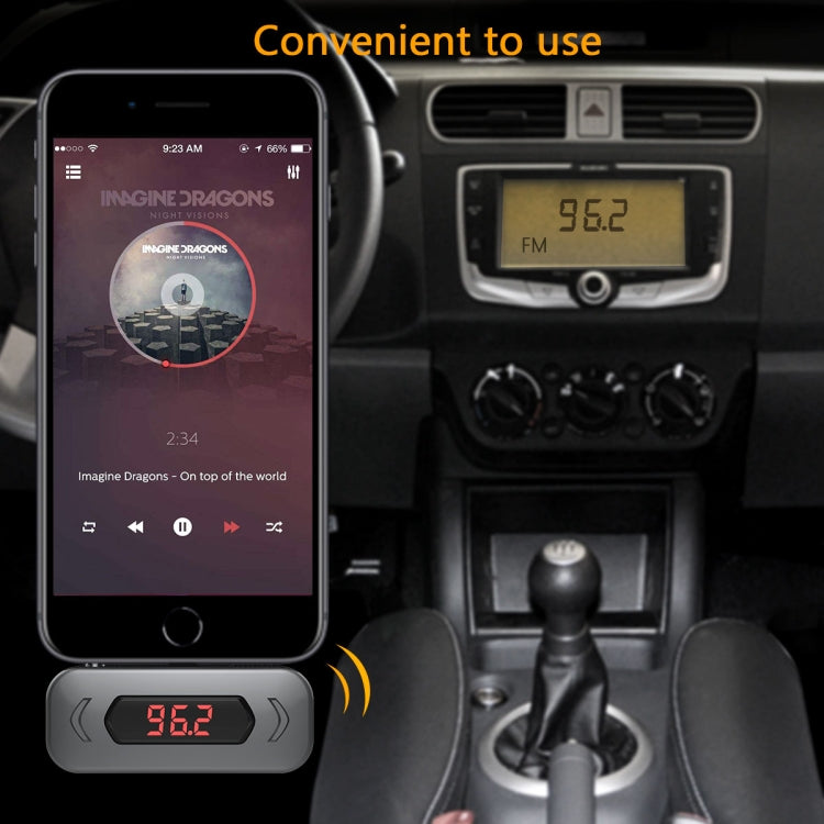 Doosl DSER116 Multifunctional Car FM Transmitter Wireless Music Receiver with 3.5mm Jack & LCD Display, Support Hands-free Call(Black) - Bluetooth Car Kits by DOOSL | Online Shopping South Africa | PMC Jewellery | Buy Now Pay Later Mobicred