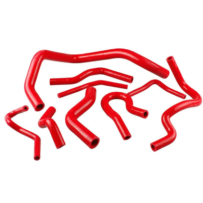 9 PCS Auto Silicone Radiator Hose Kit for Honda Civic D15 D16 EG EK 1992-2000(Red) - Engine Fittings by PMC Jewellery | Online Shopping South Africa | PMC Jewellery