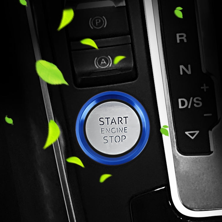 Car Engine Start Key Push Button Ring Trim Aluminum Alloy Sticker Decoration for Audi(Blue) - free shipping - PMC TechLife - Order now!