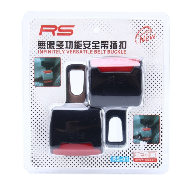 2 PCS RS-01 Universal Car Seat Belt Extension Buckle (Black) - Seat Belts & Padding by PMC TechLife | Online Shopping South Africa | PMC TechLife