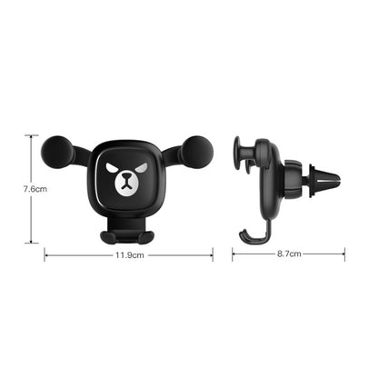 Big Eyes Pattern Gravity Cartoon Air Vent Car Mount Phone Holder(Black) - Car Holders by PMC Jewellery | Online Shopping South Africa | PMC Jewellery