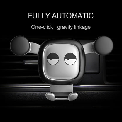 Big Eyes Pattern Gravity Cartoon Air Vent Car Mount Phone Holder(Silver) - Car Holders by PMC Jewellery | Online Shopping South Africa | PMC Jewellery