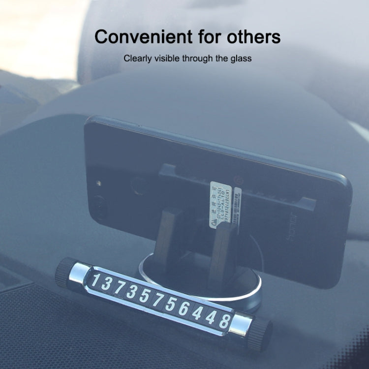 Multi-function Car Instrument Panel Mobile Phone Holder Temporary Parking Card(Gold) - Car Holders by PMC TechLife | Online Shopping South Africa | PMC TechLife