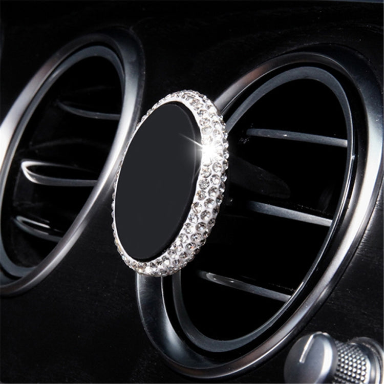 Car Diamond Magnetic Air Outlet Mobile Phone Holder(White) - Car Holders by PMC Jewellery | Online Shopping South Africa | PMC Jewellery