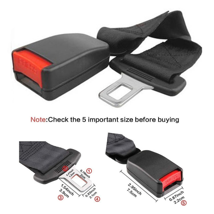 Universal Car Seat Belt Extension Strap, Length: 36cm - Seat Belts & Padding by PMC TechLife | Online Shopping South Africa | PMC TechLife | Buy Now Pay Later Mobicred