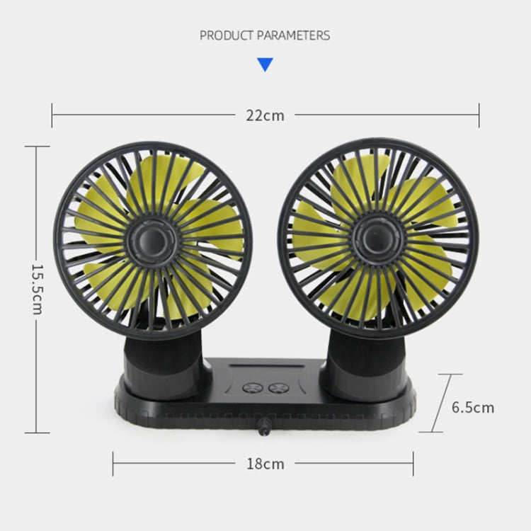 F404 Car Center Console USB Dual-head Electric Cooling Fan with Aromatherapy - free shipping - PMC TechLife - Order now!