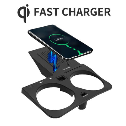 HFC-1019 Car Qi Standard Wireless Charger 10W Quick Charging for BMW X6 2020-2022, Left Driving - Wireless Charging Pads by PMC Jewellery | Online Shopping South Africa | PMC Jewellery