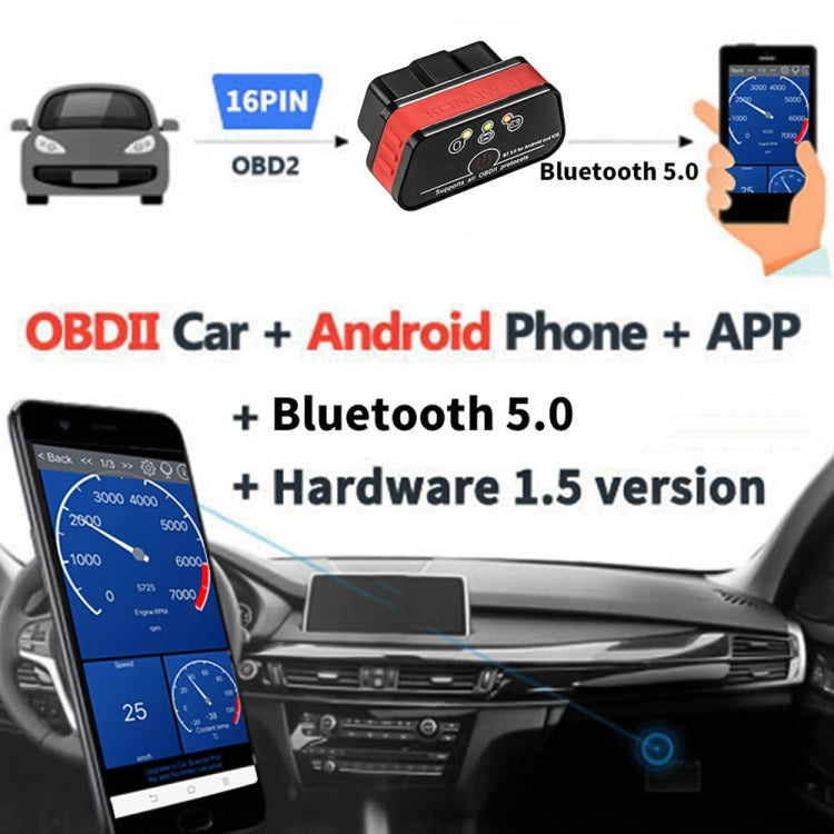 KONNWEI KW901 Android Phone OBD2 Car Bluetooth 5.0 Diagnostic Scan Tools(Black) - free shipping - PMC TechLife - Order now!