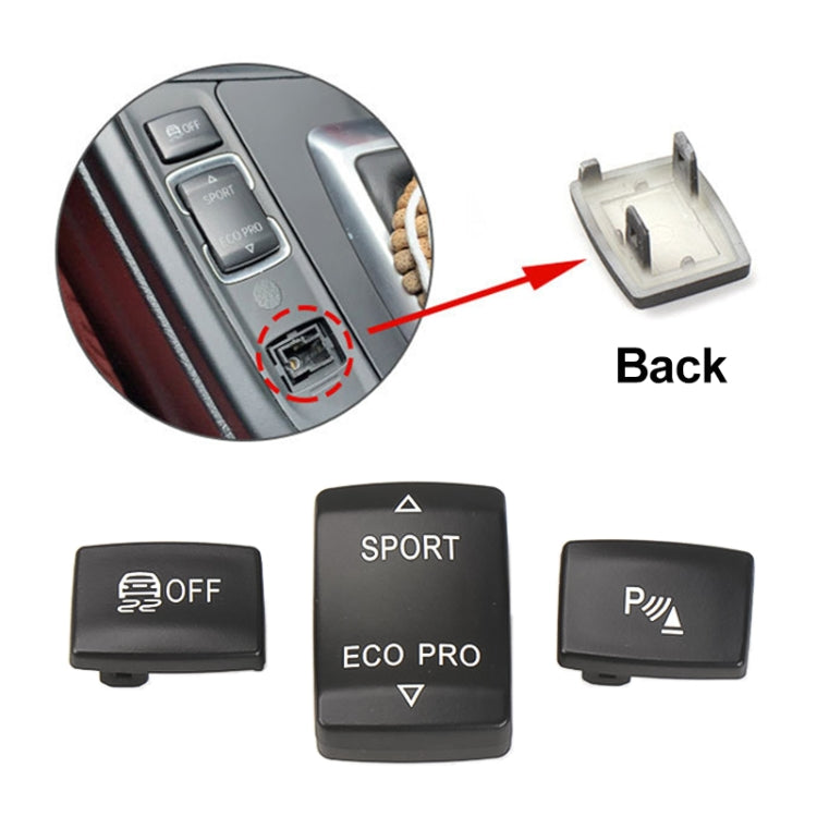 For BMW 3 Series Left Driving Car Central Control Multi-function Radar Button 6131 9252 912(Red) - Car Switches by PMC TechLife | Online Shopping South Africa | PMC TechLife
