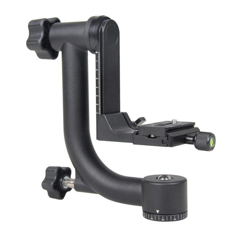 YELANGU Horizontal 360 Degree Gimbal Tripod Head for Home DV and SLR Cameras(Black) - Tripod Heads by YELANGU | Online Shopping South Africa | PMC Jewellery | Buy Now Pay Later Mobicred