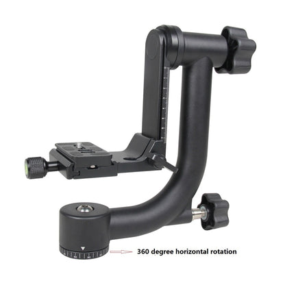 YELANGU Horizontal 360 Degree Gimbal Tripod Head for Home DV and SLR Cameras(Black) - Tripod Heads by YELANGU | Online Shopping South Africa | PMC Jewellery | Buy Now Pay Later Mobicred