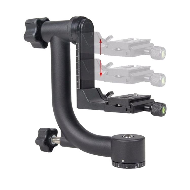 YELANGU Horizontal 360 Degree Gimbal Tripod Head for Home DV and SLR Cameras(Black) - Tripod Heads by YELANGU | Online Shopping South Africa | PMC Jewellery | Buy Now Pay Later Mobicred