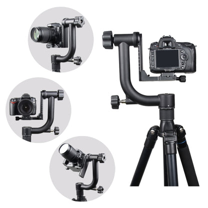 YELANGU Horizontal 360 Degree Gimbal Tripod Head for Home DV and SLR Cameras(Black) - Tripod Heads by YELANGU | Online Shopping South Africa | PMC Jewellery | Buy Now Pay Later Mobicred