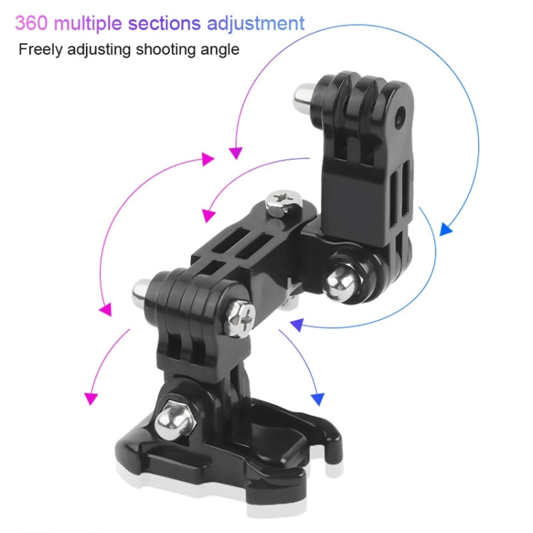 Cycling Helmet Adhesive Multi-Joint Arm Fixed Mount Set with J-Hook Buckle Mount & Adapter & Screw for DJI Osmo Action, GoPro HERO10 Black /9 Black / HERO8 Black /7 /6 /5 /5 Session /4 Session /4 /3+ /3 /2 /1, Xiaoyi and Other Action Cameras -  by PMC Jewellery | Online Shopping South Africa | PMC Jewellery