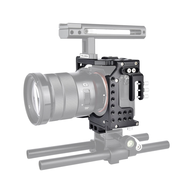 YELANGU CA7 YLG0908A-A01 Video Camera Cage Stabilizer for Sony A7K / A72 / A73 / A7S2 / A7R3 / A7R2 / A7X(Black) - Camera Cage by YELANGU | Online Shopping South Africa | PMC Jewellery | Buy Now Pay Later Mobicred