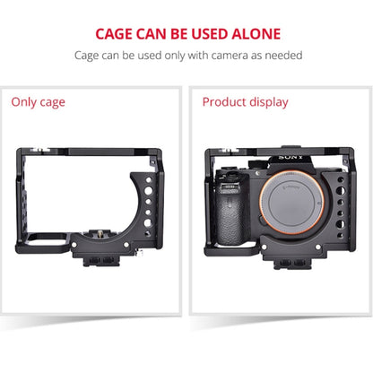 YELANGU CA7 YLG0908A-A01 Video Camera Cage Stabilizer for Sony A7K / A72 / A73 / A7S2 / A7R3 / A7R2 / A7X(Black) - Camera Cage by YELANGU | Online Shopping South Africa | PMC Jewellery | Buy Now Pay Later Mobicred