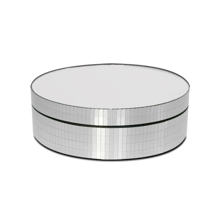 12cm 360 Degree Rotating Turntable Mirror Electric Display Stand Video Shooting Props Turntable, Load: 3kg (Silver) - free shipping - PMC TechLife - Order now!