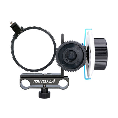 YELANGU F0 Camera Follow Focus with Gear Ring Belt for Canon / Nikon / Video Cameras / DSLR Cameras (Blue) - Follow Focus by YELANGU | Online Shopping South Africa | PMC Jewellery | Buy Now Pay Later Mobicred