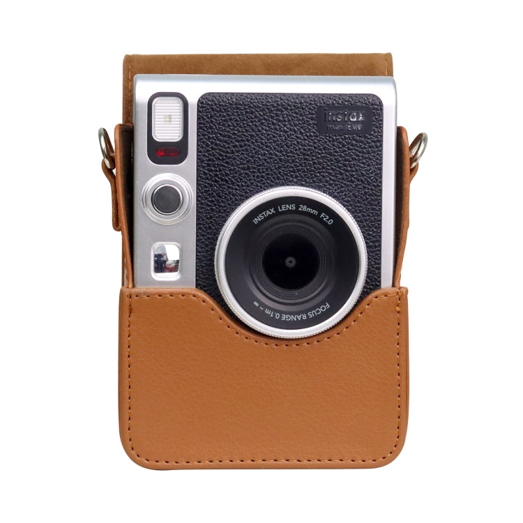 Vertical Full Body Camera PU Leather Case Bag with Strap for FUJIFILM instax mini Evo (Brown) - free shipping - PMC TechLife - Order now!