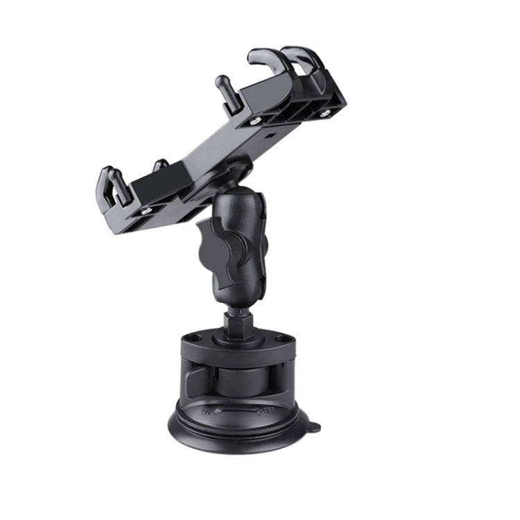 Single Suction Cup Mount Phone Holder with Tripod Adapter & Steel Tether & Safety Buckle (Black) - Car Holders by PMC Jewellery | Online Shopping South Africa | PMC Jewellery