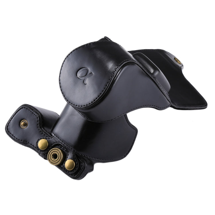 Full Body Camera PU Leather Case Bag with Strap for Sony NEX 5N / 5R / 5T (16-50mm / 18-55mm Lens)(Black) - Leather Bag by PMC TechLife | Online Shopping South Africa | PMC TechLife