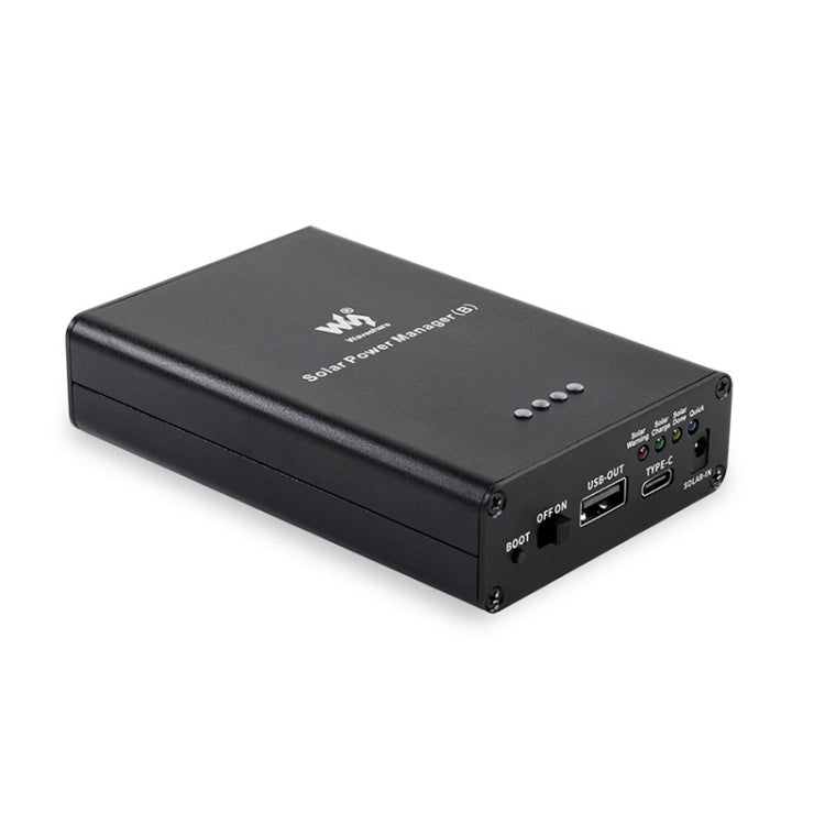 Waveshare Solar Power Manager, Embedded 10000mAh Li-Po Battery, Support 6V~24V Solar Panels (Black) - free shipping - PMC TechLife - Order now!