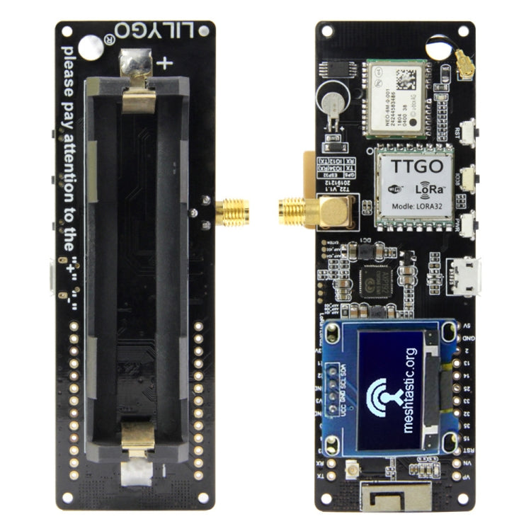 TTGO Meshtastic T-Beam V1.1 ESP32 923MHz OLED WiFi Bluetooth GPS NEO-6M SMA 18650 Battery Holder - Module by TTGO | Online Shopping South Africa | PMC Jewellery | Buy Now Pay Later Mobicred